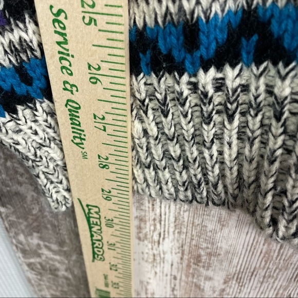 Vintage EXPRESSIONS INTERNATIONAL Hipster Abstract Grandpa Mens L Sweater - Picture 4 of 5